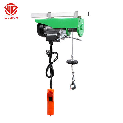 Mini 110V Electric Hoist Light Weight Wire Rope Hoist Winch 100kgs - 1200kgs For Home Use