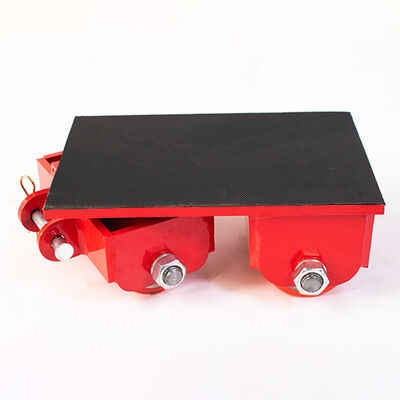 Straight / Rotating Heavy Duty Cargo Trolley Industrial Machinery Moving Skate With Bearing Steel Rollers
