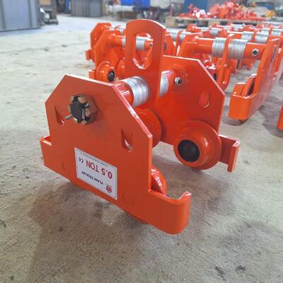 Material Handling Monorail Hoist Trolley Durable I Beam Monorail Trolley With Adjustable Span