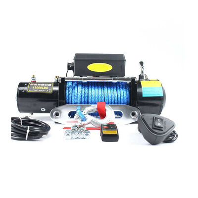 IP55 Waterproof Synthetic Rope Winch 12V 24V DC Electric Winch Lightweight