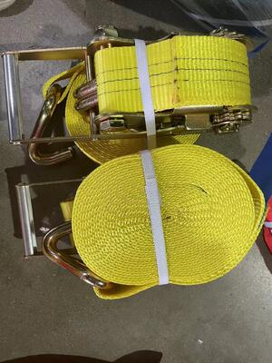 Versatile Cargo Lashing Strap Low Elongation Cargo Ratchet Straps Anti Abrasion