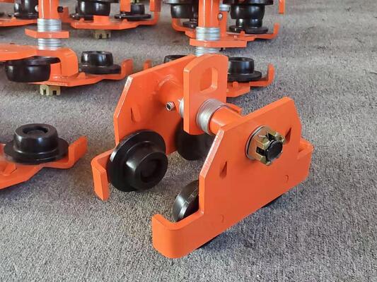 Durable Monorail Hoist Trolley Hook Mounted Chain Hoist Trolley With Cast Steel Body