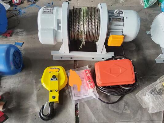 3000kgs Electric Heavy Duty Winch High Efficiency Wire Rope Winch Wear Resistant