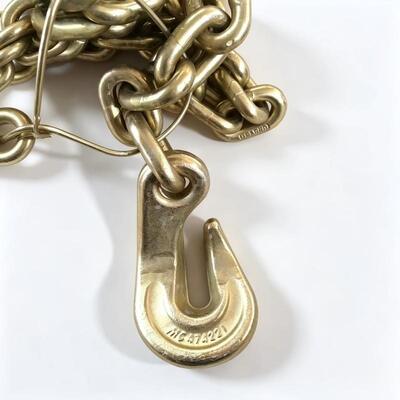 Heavy Duty G80 Binder Chain Galvanized Tie Down Chain Customzied With Bent Eye Hooks