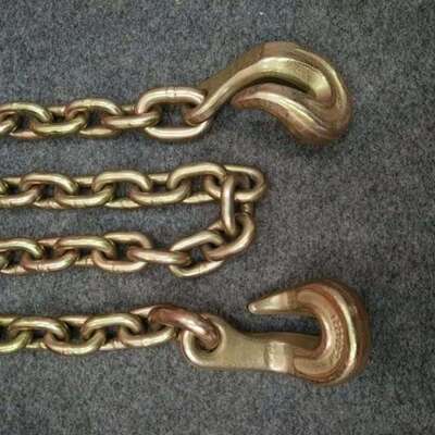 Galvanized Binder Chains Alloy Steel Cargo Lashing Chain With Grab Hooks