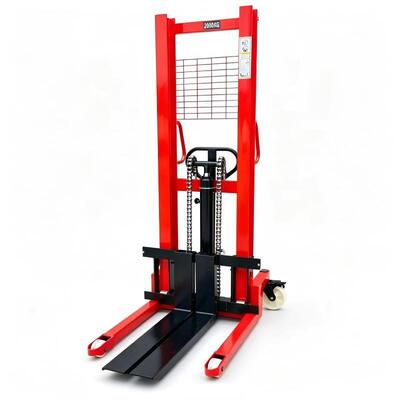 1000kg 2000kg 3000kg Manual Hydraulic Pallet Stacker Custom Hand Pump Stacker With Adjustable Forks