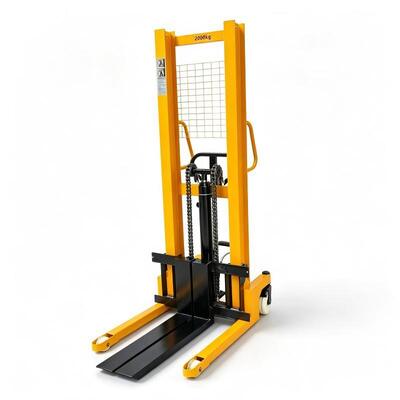 1000kg 2000kg 3000kg Manual Hydraulic Pallet Stacker Custom Hand Pump Stacker With Adjustable Forks