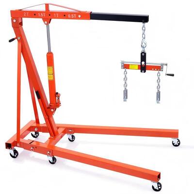 Durable Mini Lift Crane Portable Small Garage Crane With Hydraulic Pump And Telescopic Boom