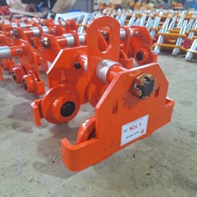 Anti Collision Manual Push Trolley I Beam Chain Block Trolley For Easy Lifting