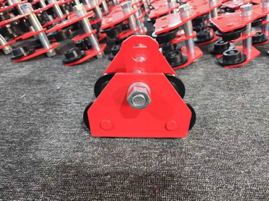 Wear Resistant Manual Plain Trolley Push Type Monorail Travelling Trolley For Workshop Lifting