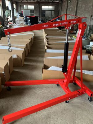 1 Ton 2 Ton 3 Ton Hydraulic Foldable Shop Crane Mobile Engine Hoist Crane With Adjustable Lifting Boom