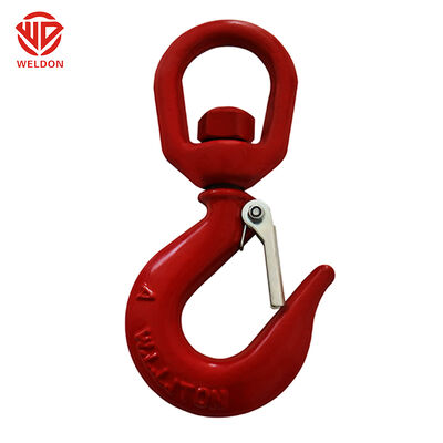 360 Degree Rotating Chain Sling Hook G80 Crane Hoist Hook With Latch