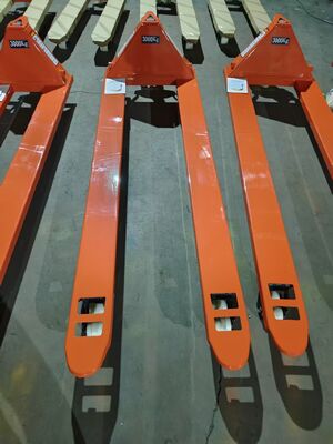 80 Mm Tandem Load Wheel Diameter Handpallettruck Including PU Nylon 180x50 Mm Steering Wheel Designed for Load Movement