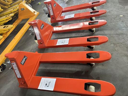 80 Mm Tandem Load Wheel Diameter Handpallettruck Including PU Nylon 180x50 Mm Steering Wheel Designed for Load Movement