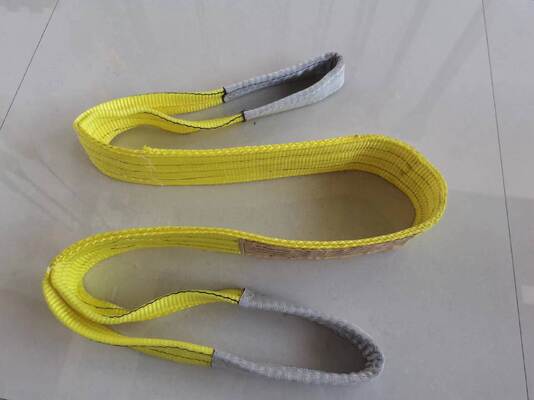 Soft Polyester Webbing Sling Heavy Duty Lifting Webbing Sling For Lifting Steel Machinery Stone And Mould
