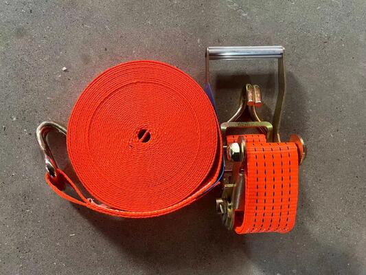 Strong Cargo Lashing Strap Customized Ratchet Tie Down Straps With Locking Ratchet Mechanism