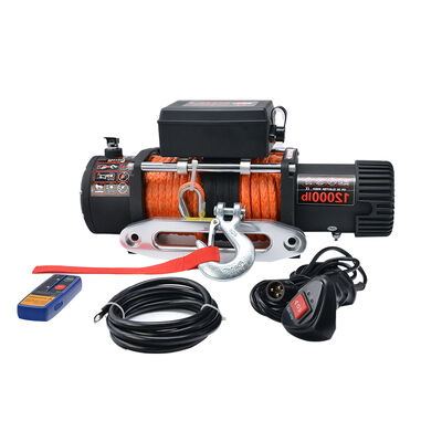 IP55 Waterproof Synthetic Rope Winch 12V 24V DC Electric Winch Lightweight