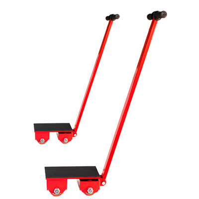 Small Heavy Duty Cargo Trolley Red Heavy Duty Machine Moving Skates