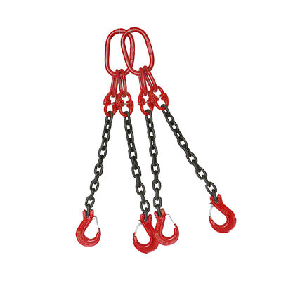Durable Lifting Chain Sling Corrosion Resistant G80 Lifting Sling Equipped With Chain Rigging Hooks