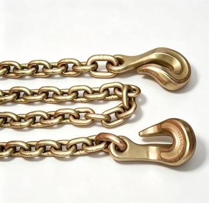 Wear Resistant Lifting Chain Sling 8mm*3m Heavy Duty Chain Sling With Bent Eye Hook