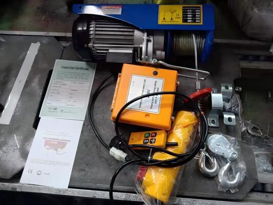 Light Weight Mini Electric Wire Rope Hoist Wireless Control Micro Electric Rope Hoist