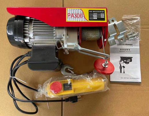 Mini 110V Electric Hoist Light Weight Wire Rope Hoist Winch 100kgs - 1200kgs For Home Use