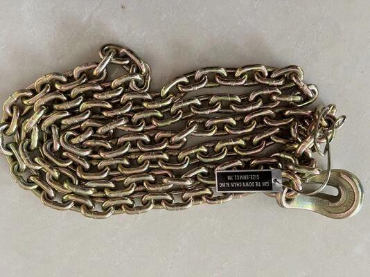 Galvanized Binder Chains Alloy Steel Cargo Lashing Chain With Grab Hooks