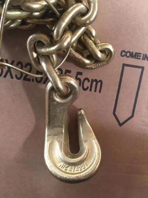 Galvanized Binder Chains Alloy Steel Cargo Lashing Chain With Grab Hooks