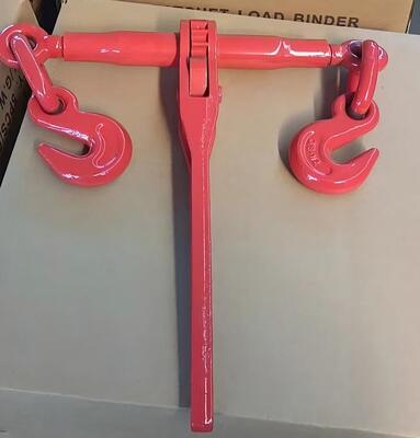 Ratchet Type Load Binder with G80 Lashing Chain, Cargo Chain Tensioner for Truck Cargo Securing