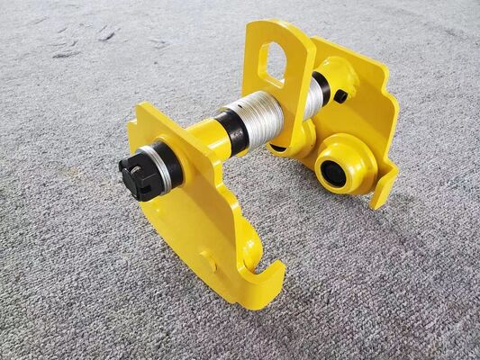 Anti Collision Manual Push Trolley I Beam Chain Block Trolley For Easy Lifting