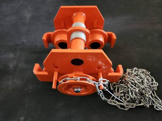 Hand Operated Push Travel Beam Trolley Low Friction Overhead Hoist Trolley With Mechanical Stop Baffle