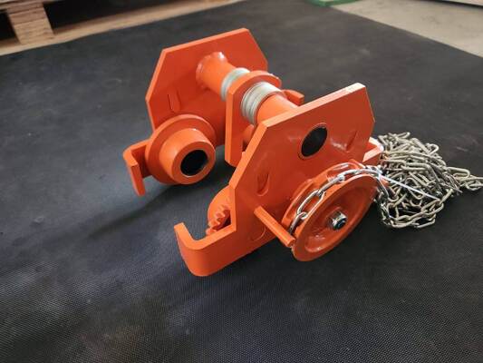 Hand Operated Push Travel Beam Trolley Low Friction Overhead Hoist Trolley With Mechanical Stop Baffle