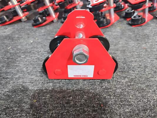 Wear Resistant Manual Plain Trolley Push Type Monorail Travelling Trolley For Workshop Lifting