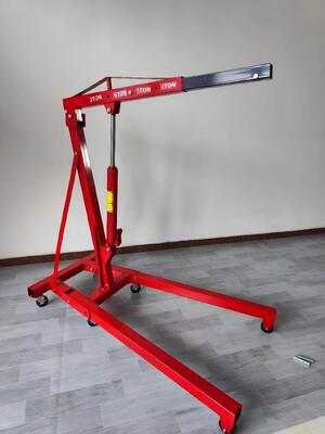 1 Ton 2 Ton 3 Ton Hydraulic Foldable Shop Crane Mobile Engine Hoist Crane With Adjustable Lifting Boom