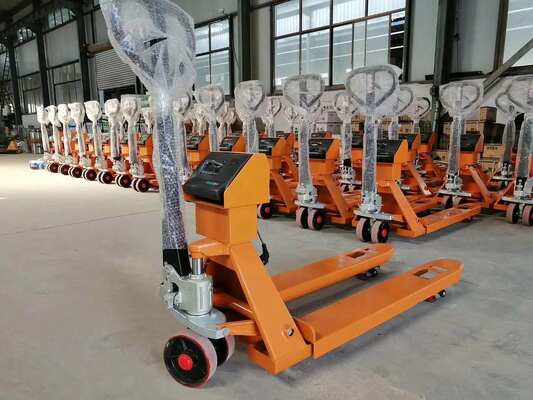 High Precision Industrial Pallet Truck 2000kgs 3000kgs Hydraulic Pallet Jack With Built In Scale
