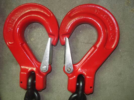 G80 Clevis Sling Hook Red Lifting Clevis Hook With Safety Catch
