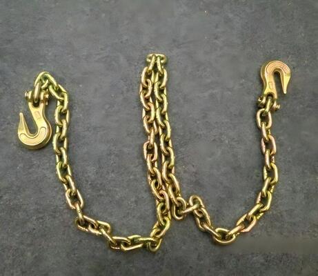 High Strength G80 Steel Chain CE Certified Lashing Chain 13mm With Grab Hooks