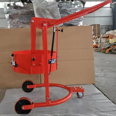 300KG Manual Drum Tilter | 55 Gallon Steel Drum Pouring Trolley with Gas Spring Assist