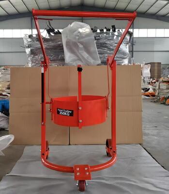 300KG Manual Drum Tilter | 55 Gallon Steel Drum Pouring Trolley with Gas Spring Assist
